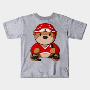 Hockey Teddy Bear Kids T-Shirt